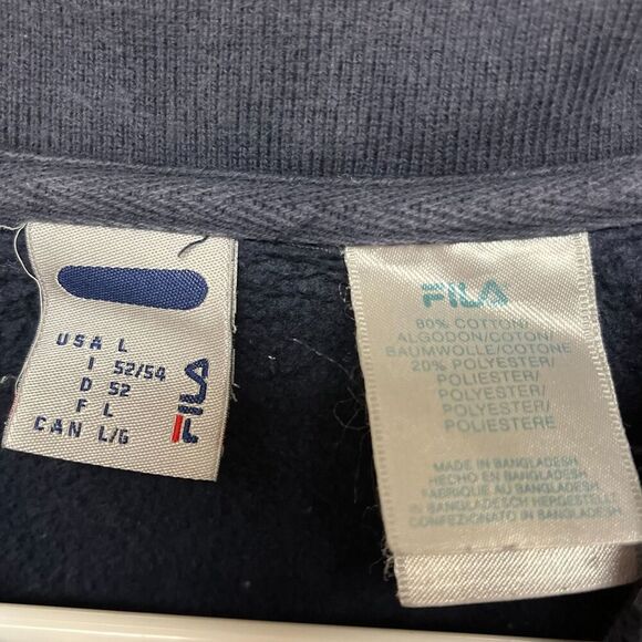 Vintage Fila Quarter Zip Pullover Sweater Large - Picture 3 of 4